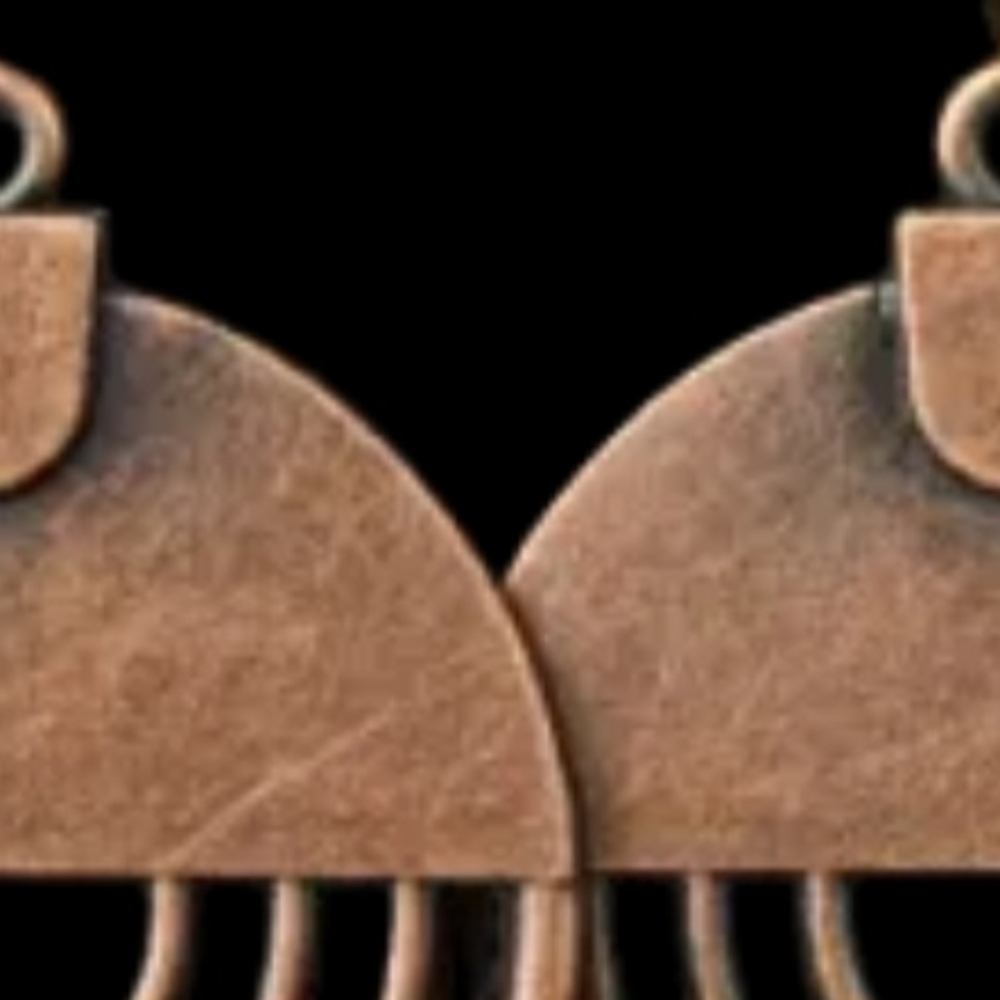 Brown Vintage Hollow Out Dangle Hook Earrings - Picture 4 of 4